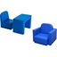 Picture of HOMCOM Kids Mini Sofa 3 in 1 Table Chair Set Children Armchair Seat Relax Game Playroom Seater Girl Boys Blue