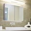 Picture of Kleankin Wall-Mount Bathroom Mirrored Cabinet, 63Wx60Hx13.5T cm-Light Walnut
