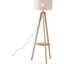 Picture of HOMCOM Free Standing Floor Lamp, 50Lx50Wx154H cm-Beige/Natural Wood Colour
