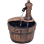 Picture of Outsunny Barrel Water Pump Fountain Rustic Wood Electric Water Feature Garden