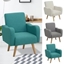 Picture of HOMCOM Nordic Armchair Sofa Seat Solid Wood Living Room Furniture