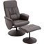 Picture of HOMCOM PU Leather Recliner Armchair & Footrest 2 Pcs Duo Set Brown