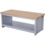Picture of HOMCOM Coffee Table w/Open Display Wood Effect Tabletop Retro Rustic Style Chic Living Room Storage Grey
