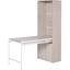 Picture of HOMCOM MDF 2-in-1 4 Tier Bookcase w/ Cabinet and Drop-Leaf Table Oak Tone