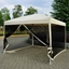 Picture of Outsunny 3x3m Pop Up Gazebo W/ Mesh Walls-Tan