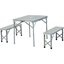 Picture of Outsunny 3 Pcs Portable Outdoor Picnic Table-Silver