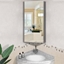 Picture of HOMCOM Stainless Steel Bathroom Corner Mirror Cabinet, 1 Door
