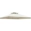 Picture of Outsunny Gazebo Replacement Canopy 3x3 m Cream White Roof Top Cover Spare Part New Garden 2-Tier Tent-Cream White