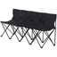 Picture of Outsunny 4-Seater Folding Steel Camping Bench w/ Cooler Bag Black