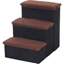Picture of PawHut 3 Step Pet Stairs Foldable Portable Mobility Assistance w/ Washable Fleece Cover 41x19cm Black
