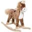 Picture of HOMCOM Kids Plush Rocking Horse-Brown/White