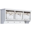 Picture of HOMCOM Wall Mounted Coat Hook Storage Unit W/3 Baskets-White