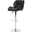 Picture of HOMCOM PU Leather Bar Stool, Gas Lift-Black