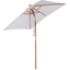 Picture of Outsunny Wooden Patio Umbrella Market Parasol Outdoor Sunshade 6 Ribs Grey