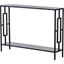 Picture of HOMCOM Console Table Narrow 2 Shelves MDF Steel Frame in Art Deco Square Style 76x106cm for Hallway Entrance