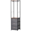 Picture of HOMCOM 175x43cm Freestanding Clothes Hanger Storage Organisation Black Brown