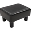 Picture of HOMCOM PU Faux Leather Footstool Ottoman Cube w/ 4 Plastic Legs Black