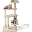 Picture of PawHut Cat Tree Kitten Scratch Scratching Scratcher Sisal Post Climbing Tower Activity Centre Beige