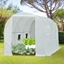 Picture of Outsunny 4.5 x 2 x 2 cm Large Galvanized Steel Frame Outdoor Walk-In Poly Tunnel Garden Patio Greenhouse - White