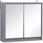 Picture of HOMCOM Bathroom Mirror Cabinet Wall Mounted Storage Shelf Bathroom Cupboard Double Door - 48L x 14.5W x 45H cm