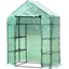 Picture of Outsunny Walk in Garden Greenhouse with Shelves Polytunnel Steeple Green house Grow House Removable Cover 143x73x195cm