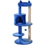 Picture of PawHut Cats 3-Tier Sisal Rope Scratching Post w/ Dangle Toy Blue
