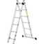 Picture of HOMCOM 2.5m Aluminium Duo Ladder w/ Non-Slip Feet Safe Wide Steps Indoor Outdoor DIY Repairs Tasks A Frame