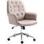 Picture of Vinsetto Tufted Desk Chair w/ Arm Rest on Wheels Grey