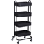 Picture of HOMCOM 4-Tier Rolling Storage Utility Serving Cart, 46.5Lx40.5Wx114Hcm-Black