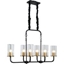 Picture of HOMCOM Steel Frame 6 Glass Light Ceiling Pendant Black/Gold