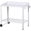 Picture of Outsunny Metal Outdoor Garden Potting Table Push Cart White