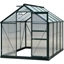 Picture of Outsunny Clear Polycarbonate Greenhouse Large Walk-In Green House Garden Plants Grow Galvanized Base Aluminium Frame w/Slide Door (6ft x 8ft)