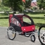 Picture of HOMCOM 2 in 1 Child Bike Trailer,2-Seater-Black/Red