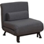 Picture of HOMCOM Faux Suede 5-Position Futon Single Sofa Bed Black