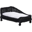 Picture of PawHut Dogs Lightweight Wicker Lounger Bed w/ Plush Cushion Black