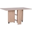 Picture of HOMCOM Dining Table Drop Leaf Folding Expandable 6 Person w/ Wheels, Brake, Storage Shelf