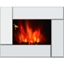 Picture of HOMCOM Electric Fireplace Heater 1800W Wall Mounted Flame Effect 7 Coloured LED Light Fire Glass Screen W/ Pebble & Remote Control