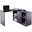 Picture of HOMCOM MDF Adjustable L-Shaped Computer Desk, 20Lx115Wx76H cm-Black