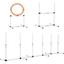 Picture of PawHut Dogs PE Set-of-3 Obstacle Agility Training Set White