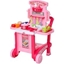 Picture of HOMCOM Kids Pretend Play Plastic Kitchen Playset Pink