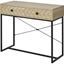 Picture of HOMCOM Steel Frame MDF 2-Drawer Accent Table Black/Oak
