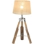 Picture of HOMCOM Linen Shade Tripod Table Lamp Beige