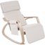 Picture of HOMCOM Rocking Chair W/Adjustable Footrest & Side Pocket-Beige