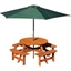 Picture of Outsunny 8-Seater Wooden Picnic Set-Fir Wood