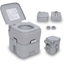Picture of HOMCOM Portable Travel Mobile Toilet Outdoor Camping Handle WC Grey