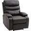 Picture of HOMCOM PU Leather Manual Recliner Armchair W/Footrest-Black