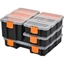 Picture of DURHAND PP 4-Pack Size Variety Tool & Hardware Storage Boxes Black/Orange