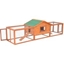 Picture of PawHut Wooden Animal Cage W/ Ramp-Golden Red