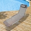 Picture of Outsunny Garden Lounger Recliner Adjustable Sun Bed Chair-Coffee
