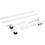 Picture of HOMCOM 6ft Modern Carbon Steel Sliding Door Track Kit White
